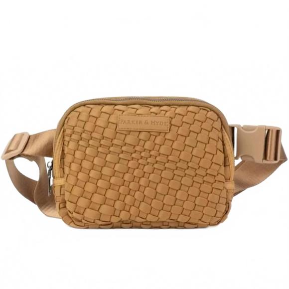 NEW PARKER AND HYDE women's woven belt bag in camel - Picture 1 of 5